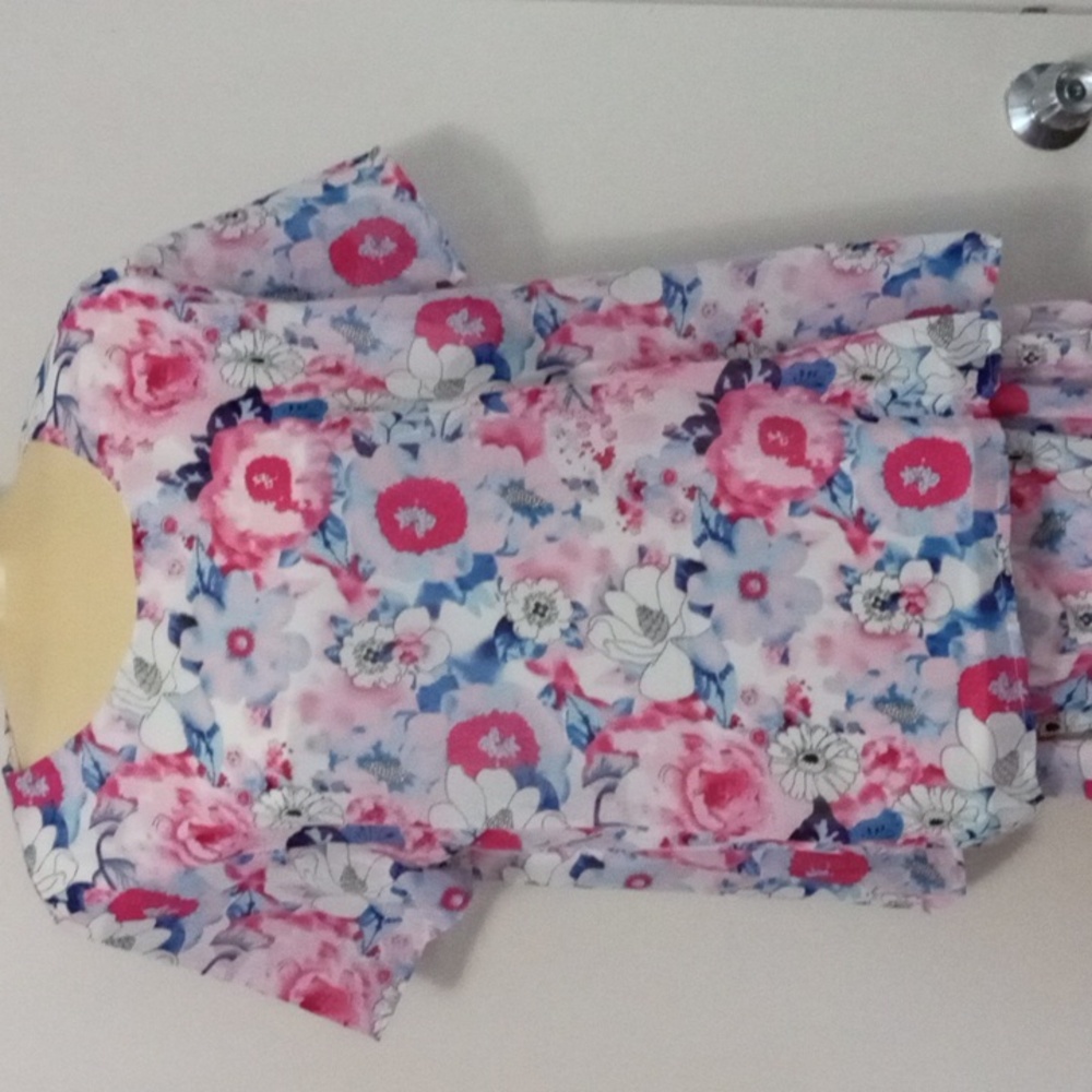 Pink & Blue Floral Skirt Set XL